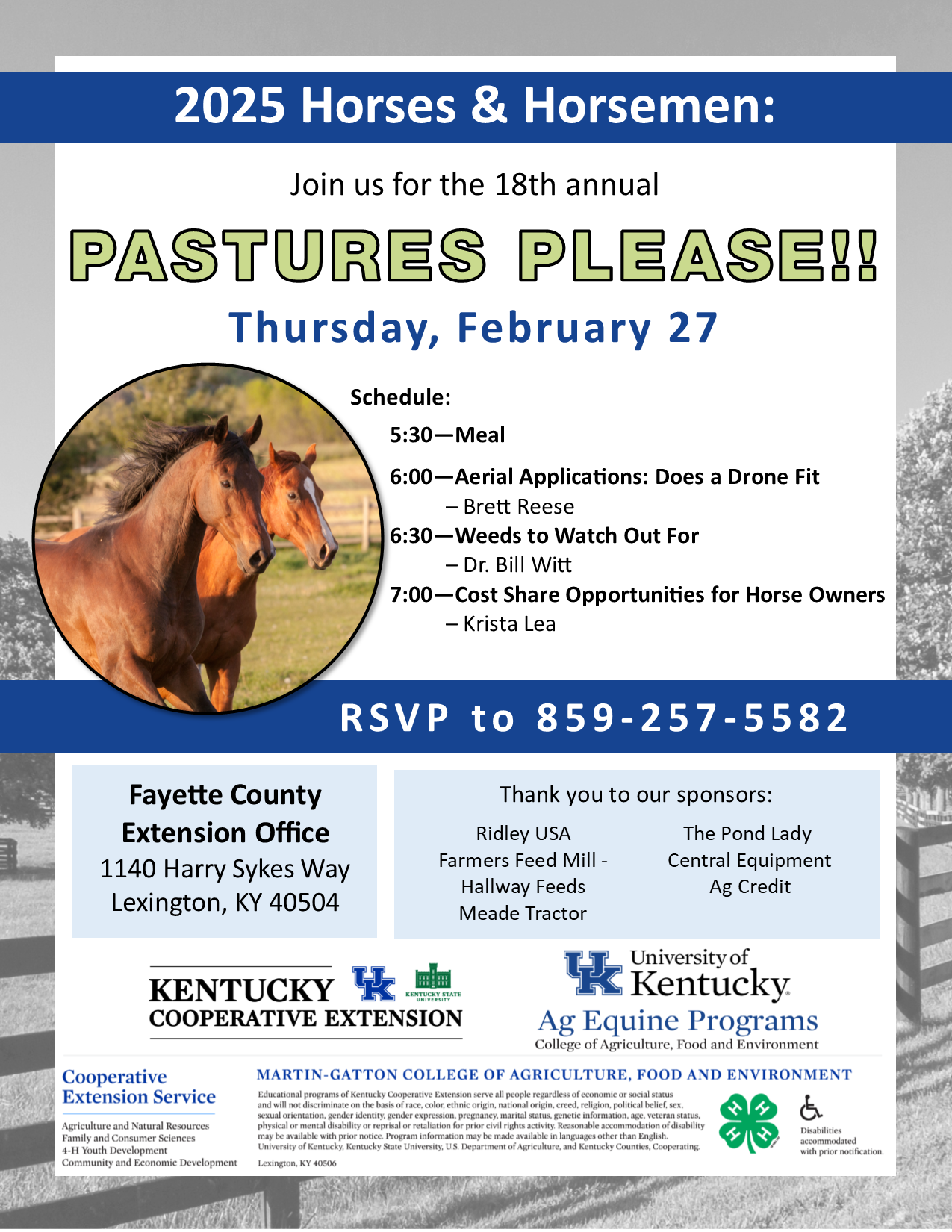 Pastures Please flyer