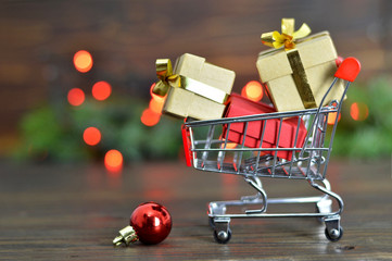 picture of gifts in cart